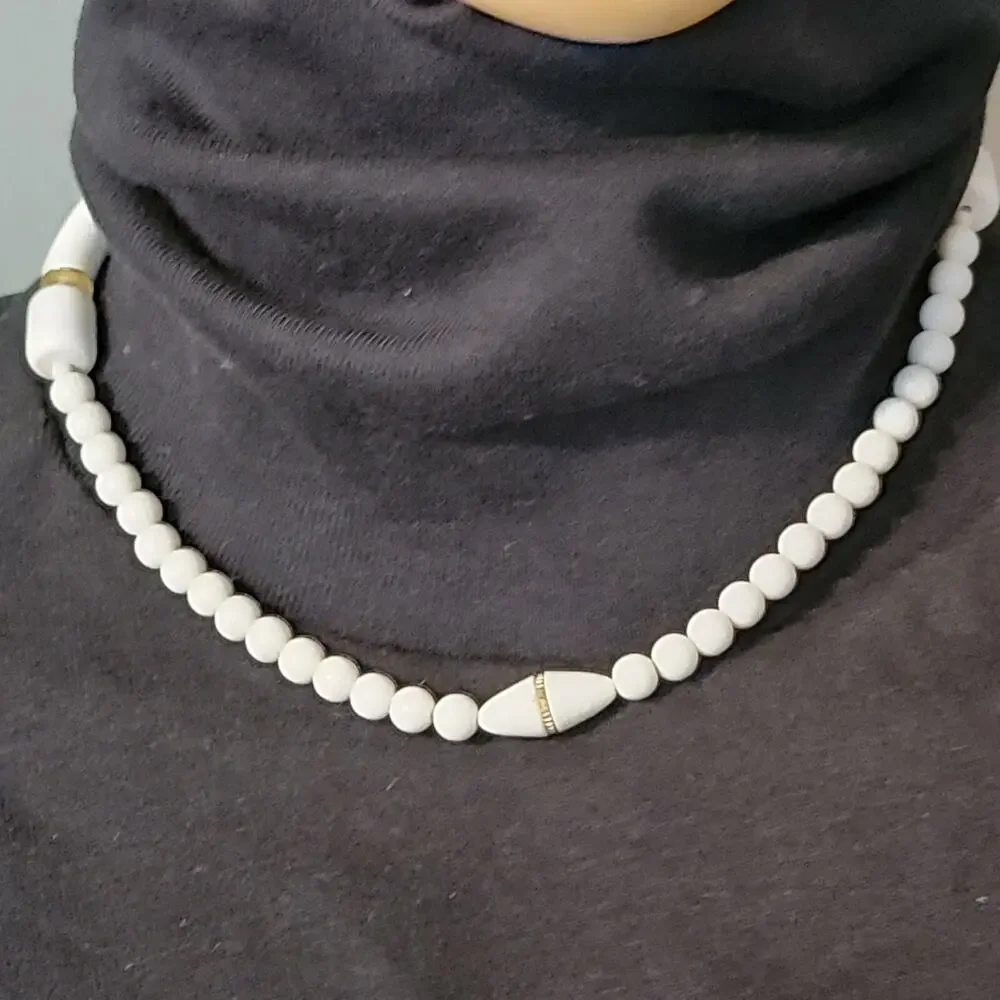 Vintage Lucite Tubular Necklace, 16